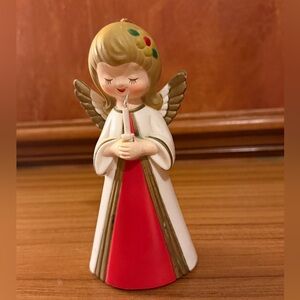 Carolites Bells of Noel Angel Hanging Christmas Ornament 8 Carols 1980’s (Read)